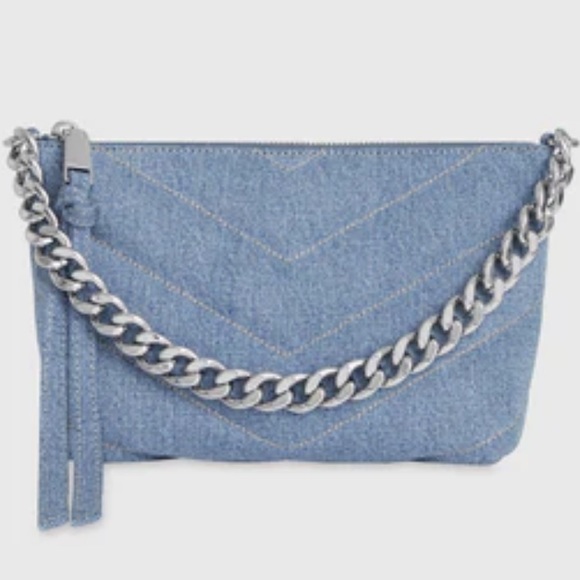 NWT Rebecca Minkoff Edie Denim Chain Crossbody Bag - Picture 10 of 16